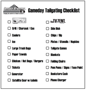 Gameday Tailgating Checklist