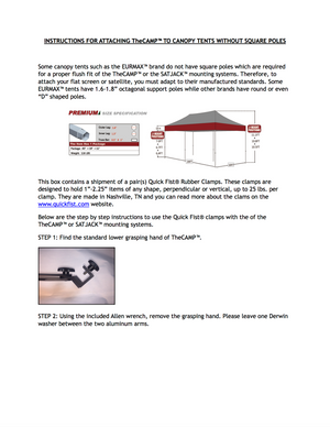NEW!! No Slip Grips™ (Converters for hexagon, round, or 2.25"+ width canopy tent poles)
