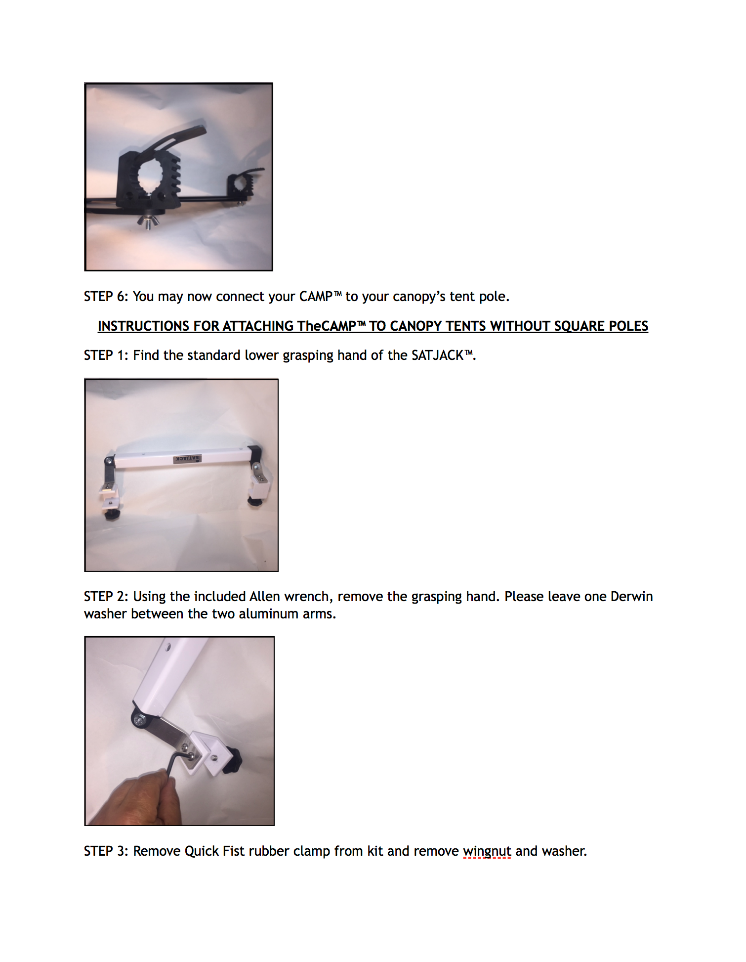 NEW!! No Slip Grips™ (Converters for hexagon, round, or 2.25"+ width canopy tent poles)